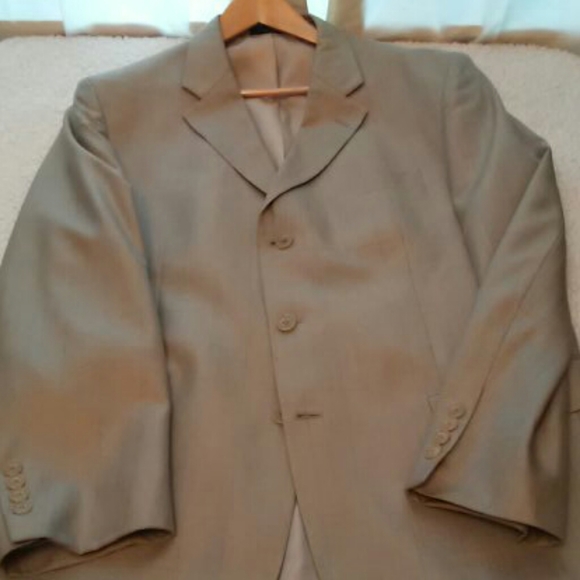 Jones NY Tan Wool/Silk Suit 44R - Picture 2 of 12